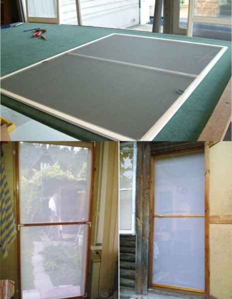 Как установить москитную сетку на дверь