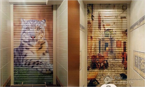 Рольставни в туалет (70 фото): жалюзи для сантехнического шкафа за унитазом, роллеты с печатью, установка и демонтаж своими руками