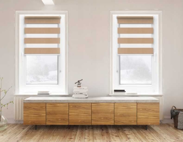 Рулонные шторы День Ночь на пластиковые окна: описание, установка