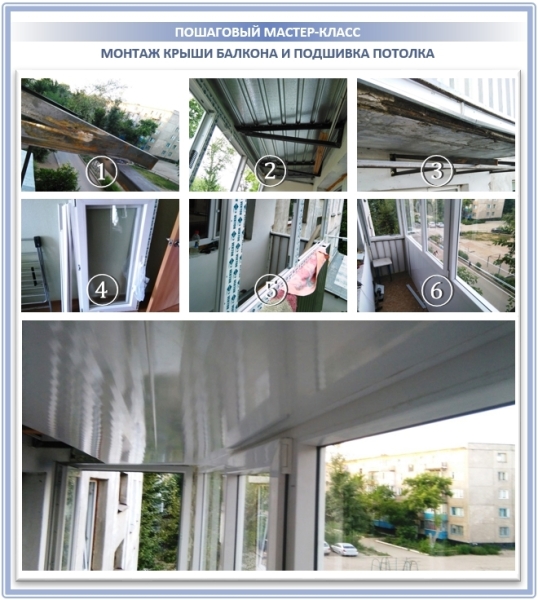 Крыша балкона на последнем этаже своими руками: установка и герметизация Крыша балкона на последнем этаже своими руками: установка и герметизация
