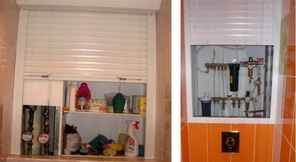 Рольставни в туалет (70 фото): жалюзи для сантехнического шкафа за унитазом, роллеты с печатью, установка и демонтаж своими руками