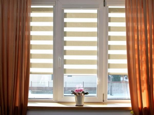 Рулонные шторы «день-ночь» на пластиковые окна: в интерьере, выбор конструкции, монтаж Рулонные шторы «день-ночь» на пластиковые окна: в интерьере, выбор конструкции, монтаж