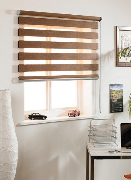 Рулонные шторы «день-ночь» на пластиковые окна: в интерьере, выбор конструкции, монтаж Рулонные шторы «день-ночь» на пластиковые окна: в интерьере, выбор конструкции, монтаж